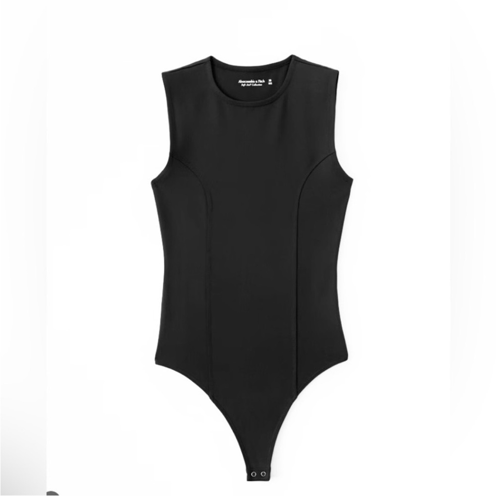 Abercrombie & Fitch Black Sleeveless Bodysuit